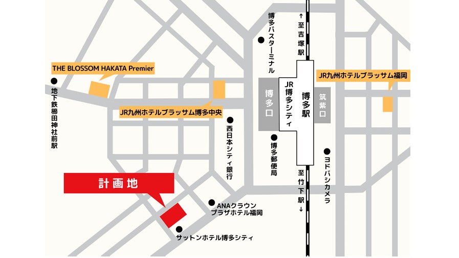 JR九州グループが博多駅前に新ホテル　客室数約150　2028年度開業へ 　“インバウンド需要” “ビジネス・地域利用も”　福岡市